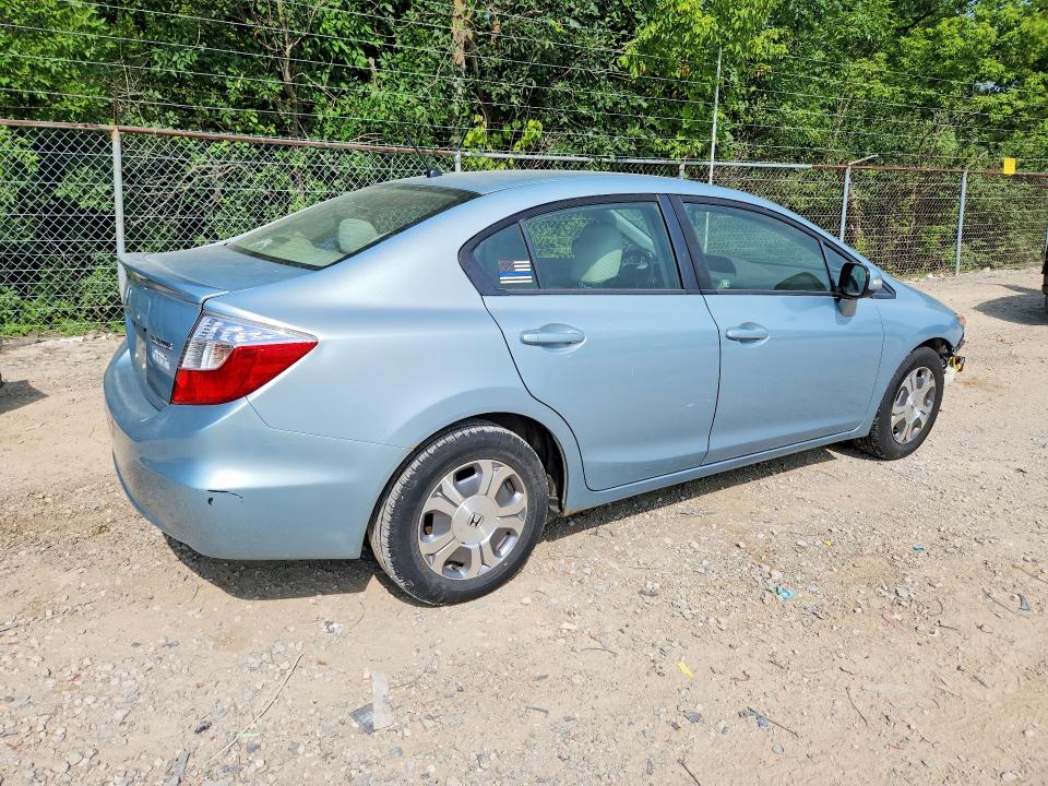 2012 Honda Civic VIN JHMFB4F26CS004386 COPART salvage auction — FRONT END, Oh - Certificate Of Title, sold $950 on 2026-07-29 (photo 3)