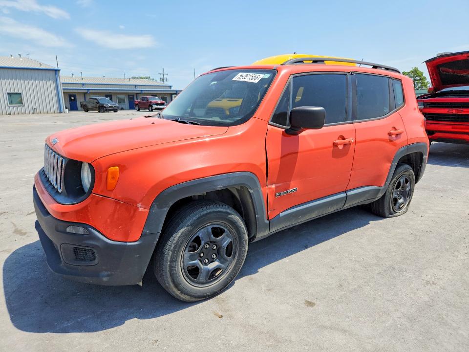 2016 Jeep Renegade VIN ZACCJBAT3GPC77616 COPART salvage auction — FRONT END, Ok - Cert Of Title-Salvage, sold $1,300 on 2026-08-14 (photo 1)