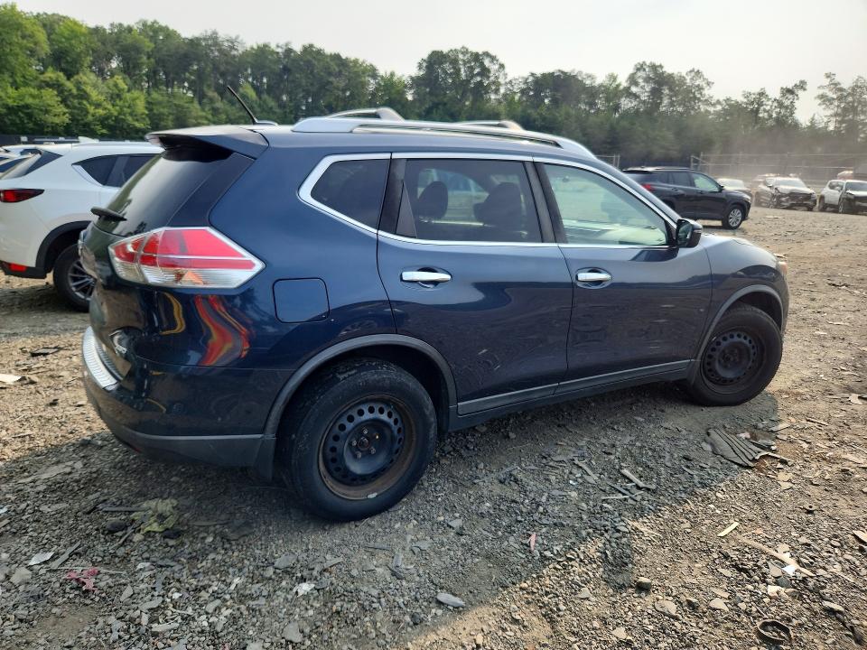 2016 Nissan Rogue VIN KNMAT2MV3GP704515 COPART salvage auction — SIDE, MD - CERT OF SALVAGE < 75% DAMAGE (P), sold $600 on 2026-07-31 (photo 3)