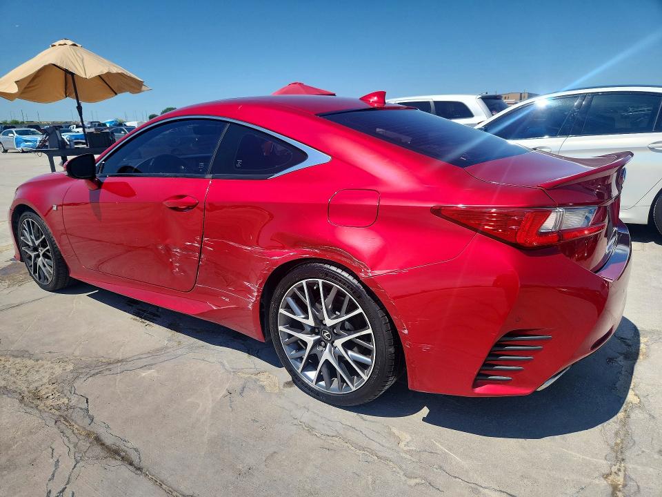2015 Lexus Rc 350 VIN JTHHE5BC0F5006318 COPART salvage auction — SIDE, TX - SALVAGE VEHICLE TITLE (P), sold $8,900 on 2026-07-20 (photo 2)
