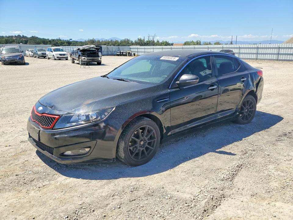 2013 Kia Optima VIN 5XXGM4A77DG230581 COPART salvage auction — FRONT END, Ca - Salvage Certificate, sold $550 on 2026-07-24 (photo 1)