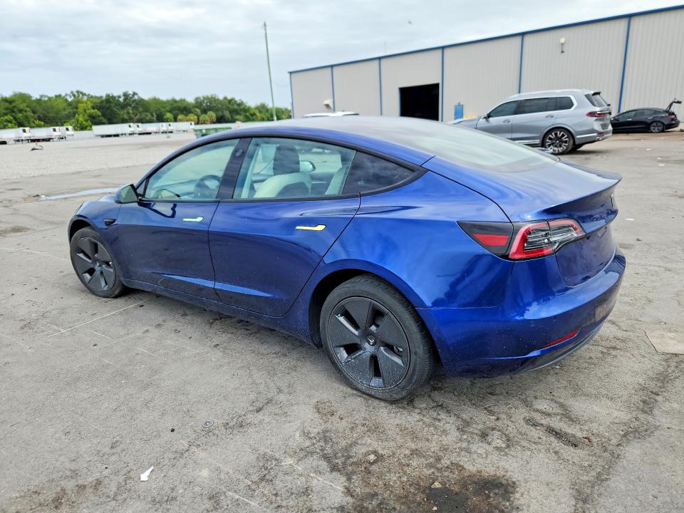 2022 Tesla Model 3 VIN 5YJ3E1EA3NF191850 COPART salvage auction — WATER/FLOOD, FL - CERT OF TITLE-FLOOD & REBUILT (P), sold $5,200 on 2026-07-27 (photo 2)
