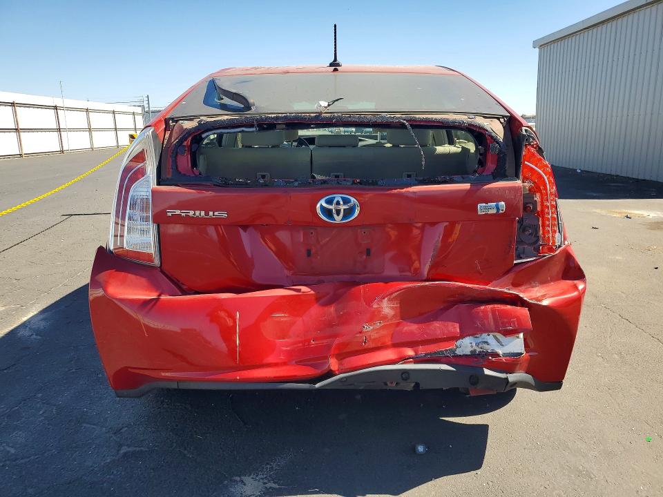 2012 Toyota Prius VIN JTDKN3DU1C5390218 COPART salvage auction — REAR END, Ca - Salvage Certificate, sold $90 on 2026-07-30 (photo 6)