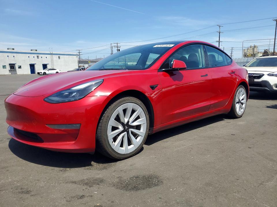 2021 Tesla Model 3 VIN 5YJ3E1EB5MF089859 COPART salvage auction — MINOR DENT/SCRATCHES, Az - Dis/Dlr/Exp Only Clean Title, sold $8,000 on 2026-07-29 (photo 1)