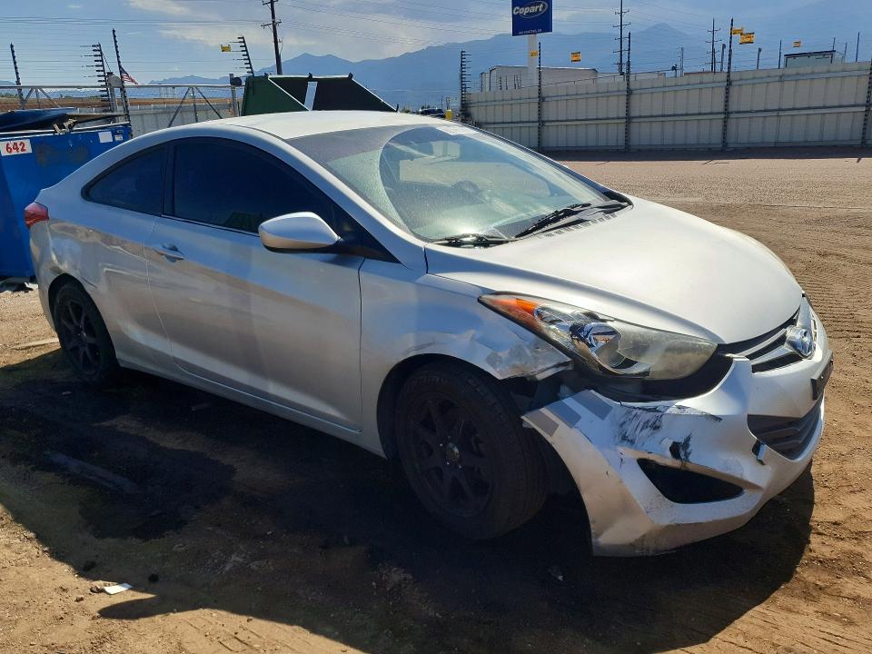 2013 Hyundai Elantra VIN KMHDH6AE8DU003598 COPART salvage auction — FRONT END, CO - SALVAGE TITLE (P), sold $675 on 2026-07-27 (photo 4)