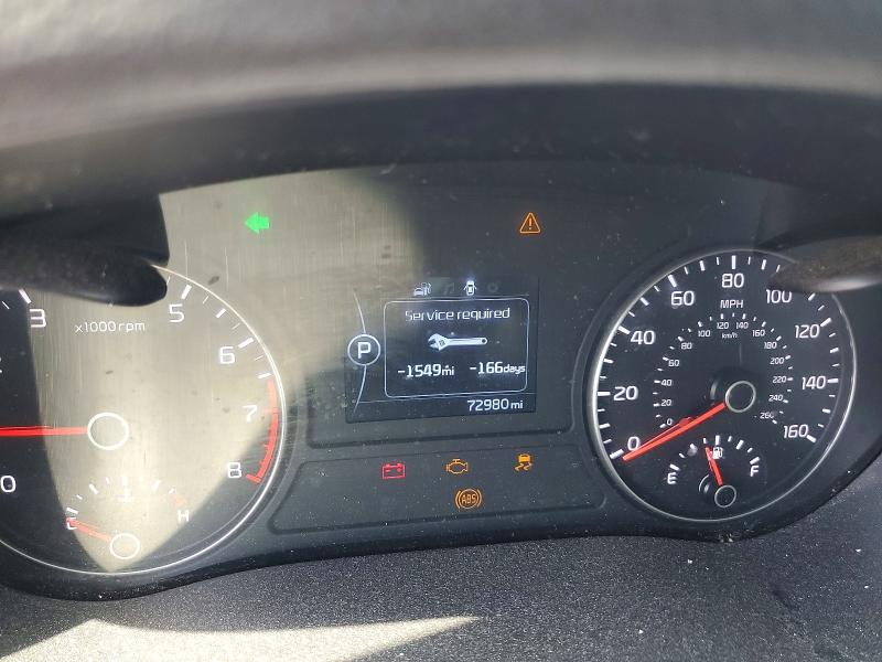 2018 Kia Optima VIN 5XXGT4L37JG194531 COPART salvage auction — FRONT END, OH - CERT OF TITLE-SALVAGE, sold $425 on 2026-07-30 (photo 9)