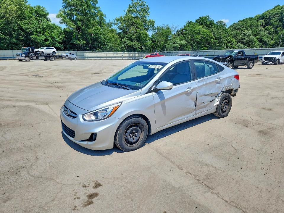 2017 Hyundai Accent VIN KMHCT4AE2HU215532 COPART salvage auction — REAR END, Pa - Certificate Of Salvage, sold $900 on 2026-07-16 (photo 1)