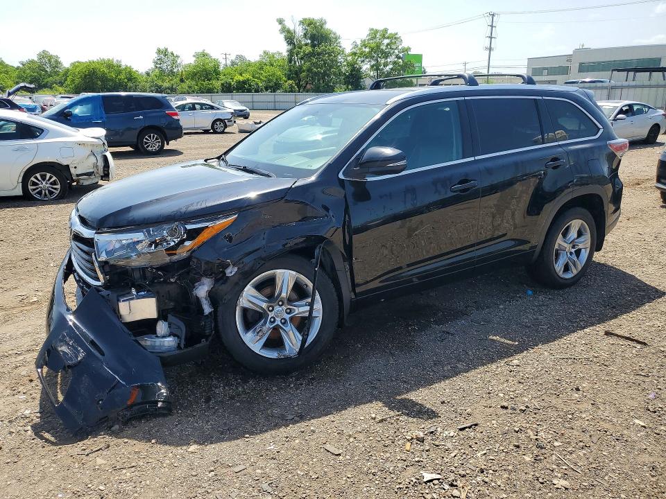 2015 Toyota Highlander VIN 5TDDKRFH9FS163295 COPART salvage auction — FRONT END, IL - SALVAGE CERTIFICATE, sold $325 on 2026-07-24 (photo 1)