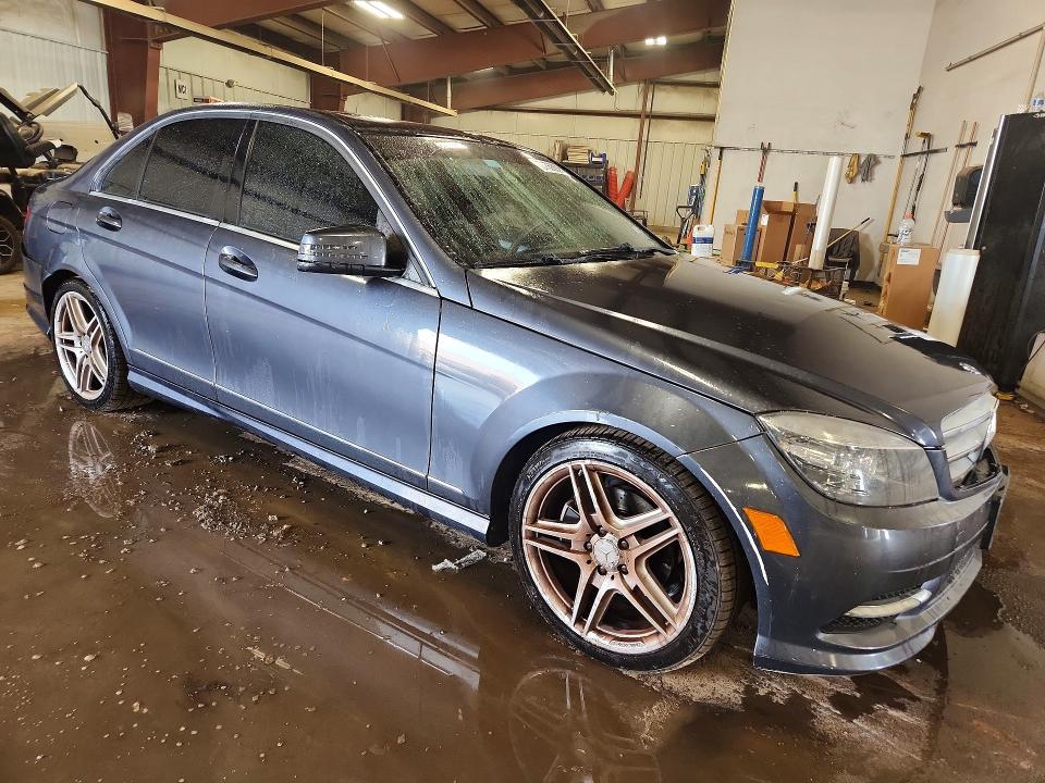 2011 Mercedes-benz C class VIN WDDGF5EB3BR168675 COPART salvage auction — REAR END, Tx - Dealer Only Clean Title (P), sold $525 on 2026-08-14 (photo 4)