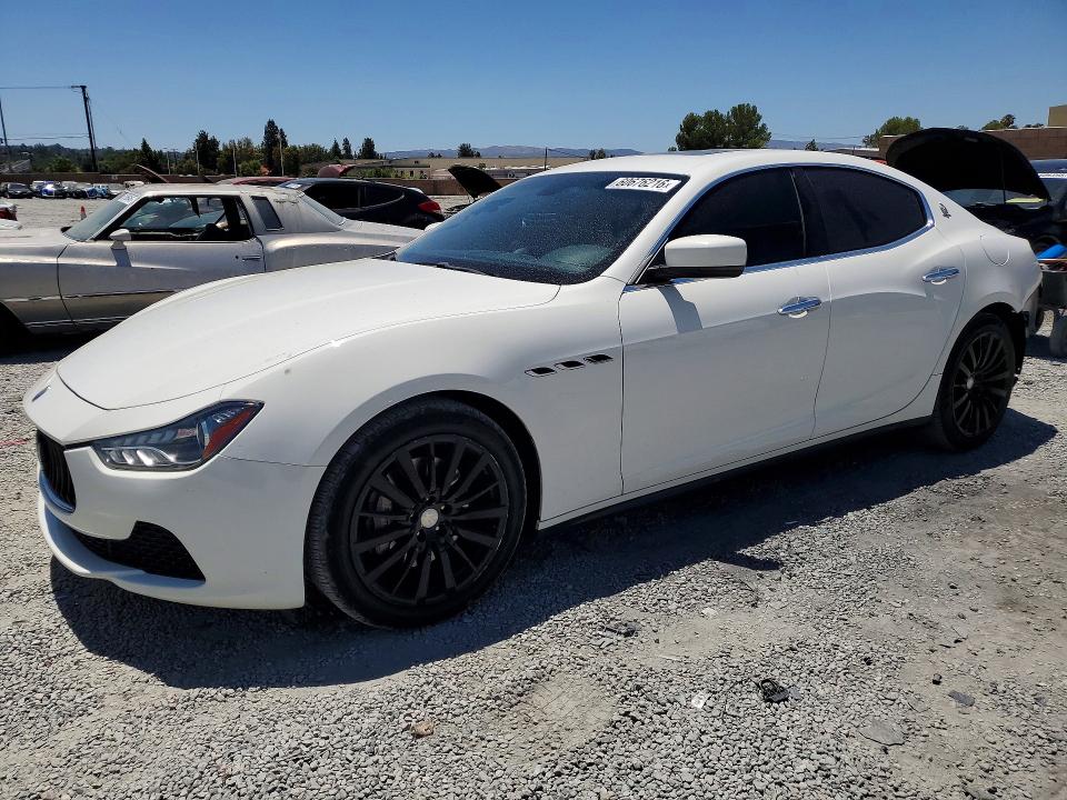 2016 Maserati Ghibli VIN ZAM57XSA2G1167816 COPART salvage auction — REAR END, Ca - Salvage Certificate, sold $825 on 2026-07-22 (photo 1)