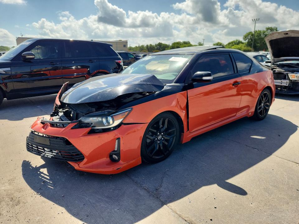 2015 Scion Tc VIN JTKJF5C71FJ008726 COPART salvage auction — FRONT END, Tx - Salvage Vehicle Title, sold $1,150 on 2026-07-09 (photo 1)