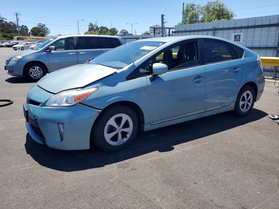 2013 Toyota Prius VIN JTDKN3DU0D5667328 COPART salvage auction — FRONT END, Ca - Salvage Certificate, sold $2,250 on 2026-07-27 (photo 1)