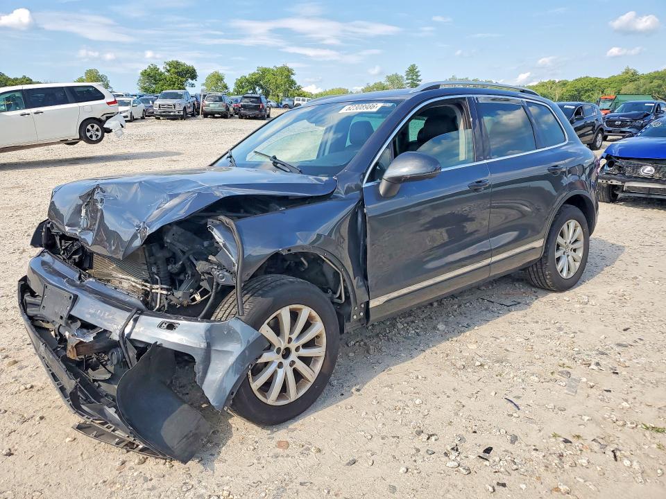 2011 Volkswagen Touareg VIN WVGFF9BP6BD004505 COPART salvage auction — FRONT END, Ma - Cert Of Title-Reconstrctd Coll, sold $450 on 2026-08-12 (photo 1)