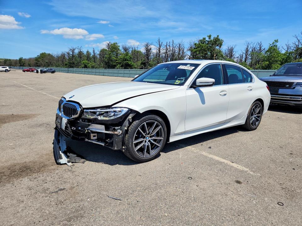2020 BMW 3er VIN 3MW5R7J04L8B08325 COPART salvage auction — FRONT END, NY - MV-907A SALVAGE CERTIFICATE, sold $11,500 on 2026-07-27 (photo 1)