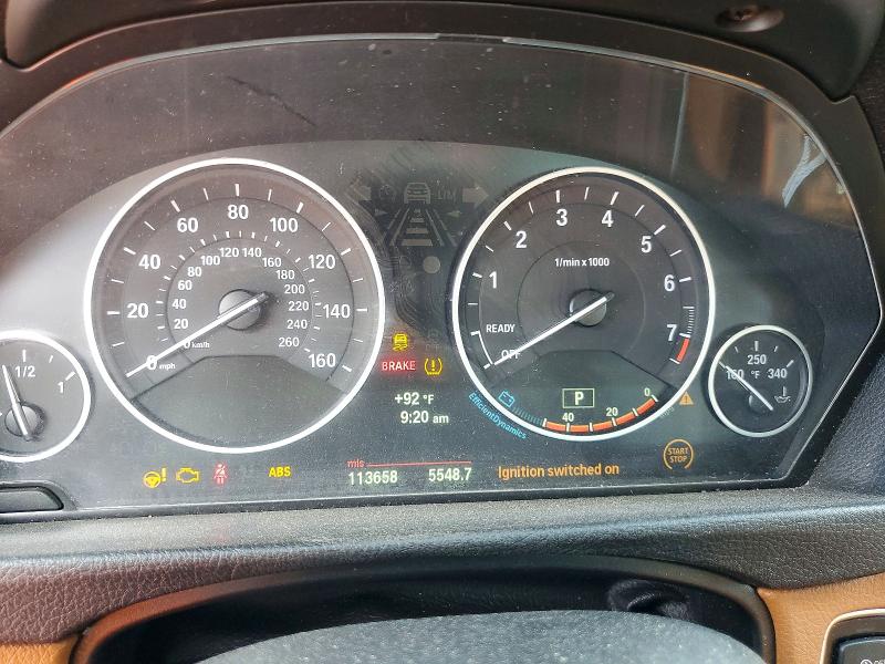 2012 BMW 3er VIN WBA3A5C52CF346323 COPART salvage auction — FRONT END, Tx - Salvage Vehicle Title, sold $700 on 2026-08-14 (photo 9)