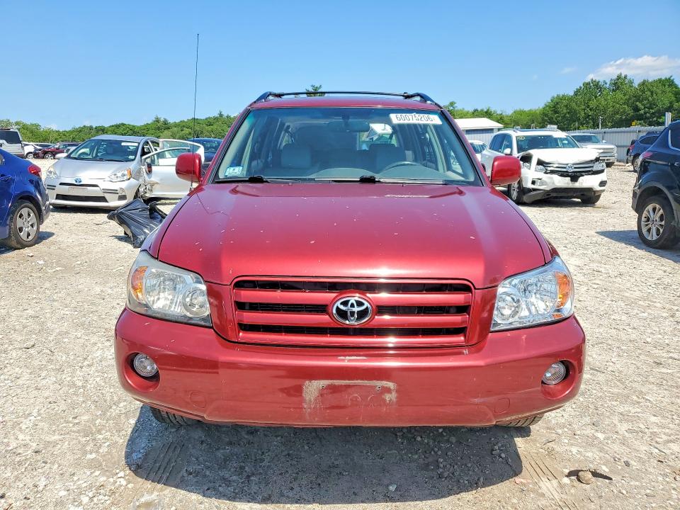 2007 Toyota Highlander VIN JTEEP21A170231712 COPART salvage auction — REAR END, Ma - Cert Of Title-Reconstrctd Coll, sold $775 on 2026-07-15 (photo 5)