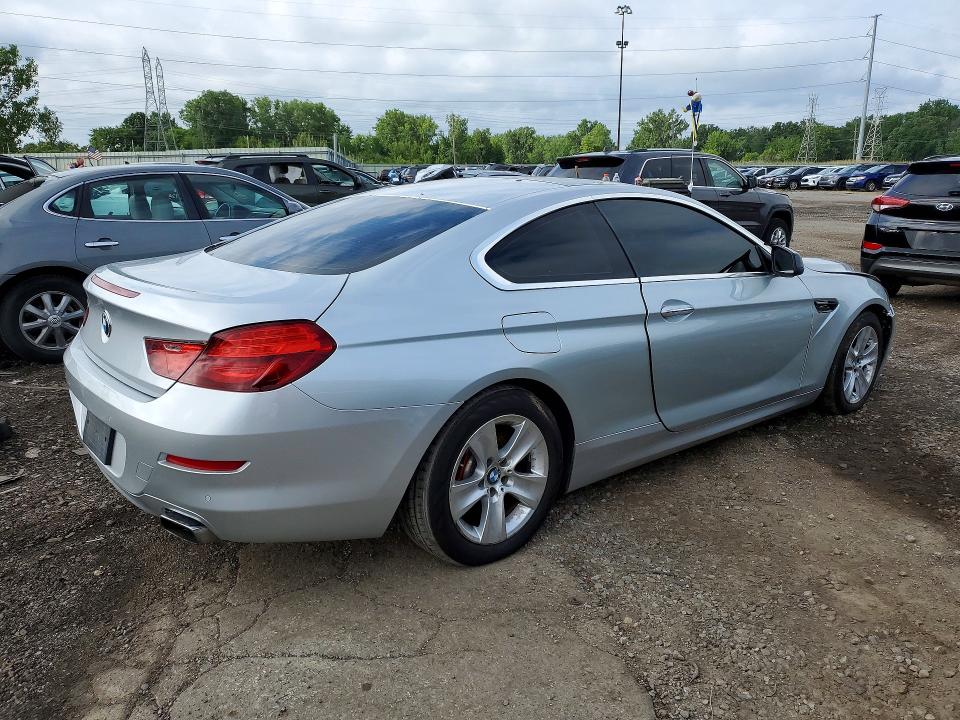 2012 BMW 6er VIN WBALX5C58CC894102 COPART salvage auction — WATER/FLOOD, Mi - Cert Of Title-Flood Vehicle, sold $750 on 2026-07-31 (photo 3)
