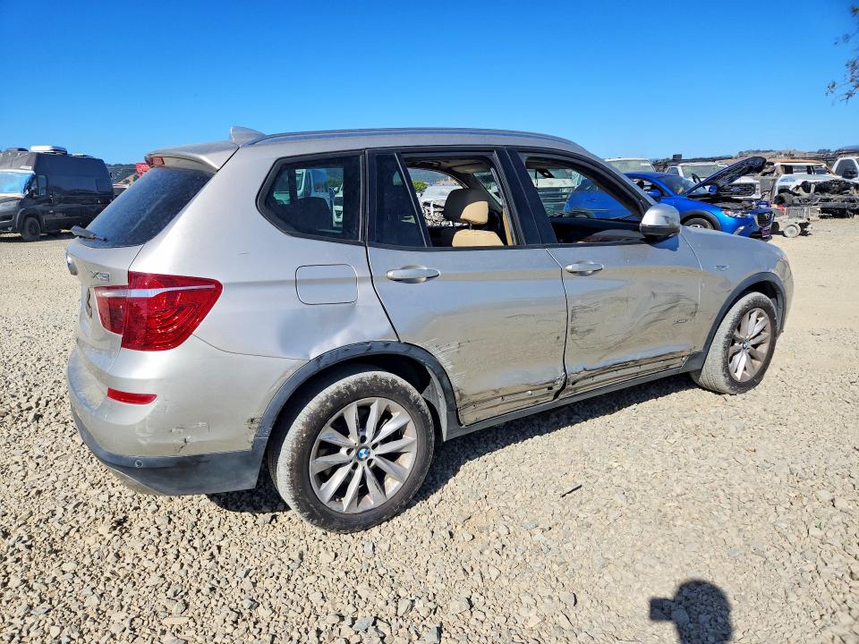 2017 BMW X3 VIN 5UXWX9C36H0T22202 COPART salvage auction — MECHANICAL, CA - SALVAGE CERTIFICATE, sold $200 on 2026-07-28 (photo 3)