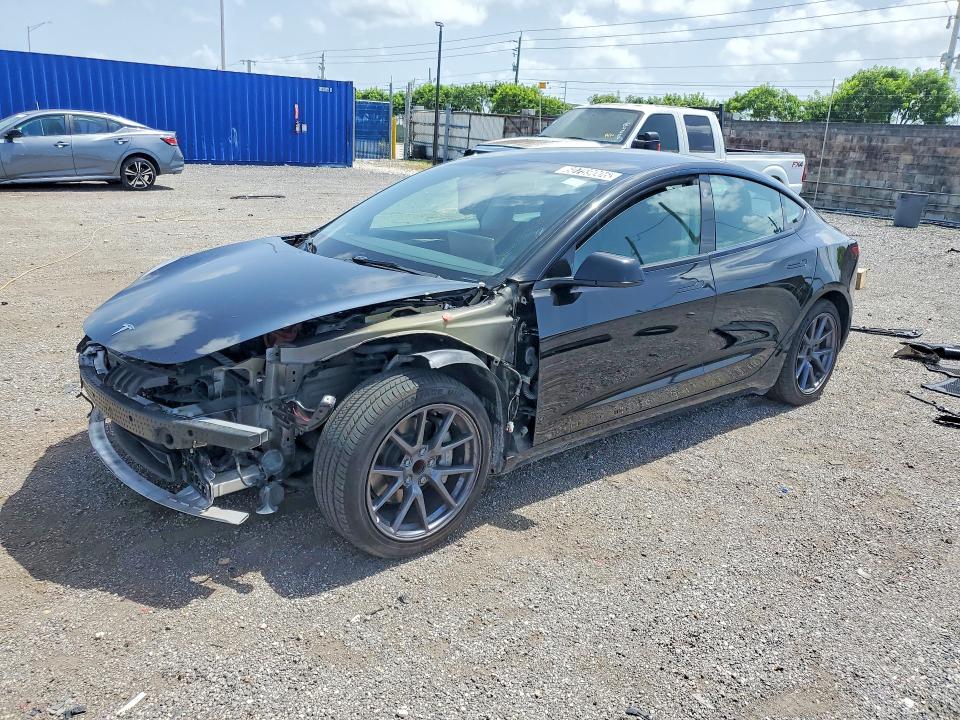2023 Tesla Model 3 VIN 5YJ3E1EA0PF459479 COPART salvage auction — FRONT END, Fl - Certificate Of Title, sold $6,300 on 2026-07-22 (photo 1)