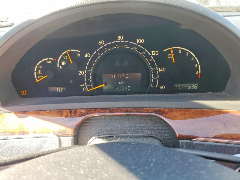 2006 Mercedes-benz S class VIN WDBNG75J66A473222 COPART salvage auction — REAR END, CA - SALVAGE CERTIFICATE, sold $150 on 2026-07-21 (photo 9)