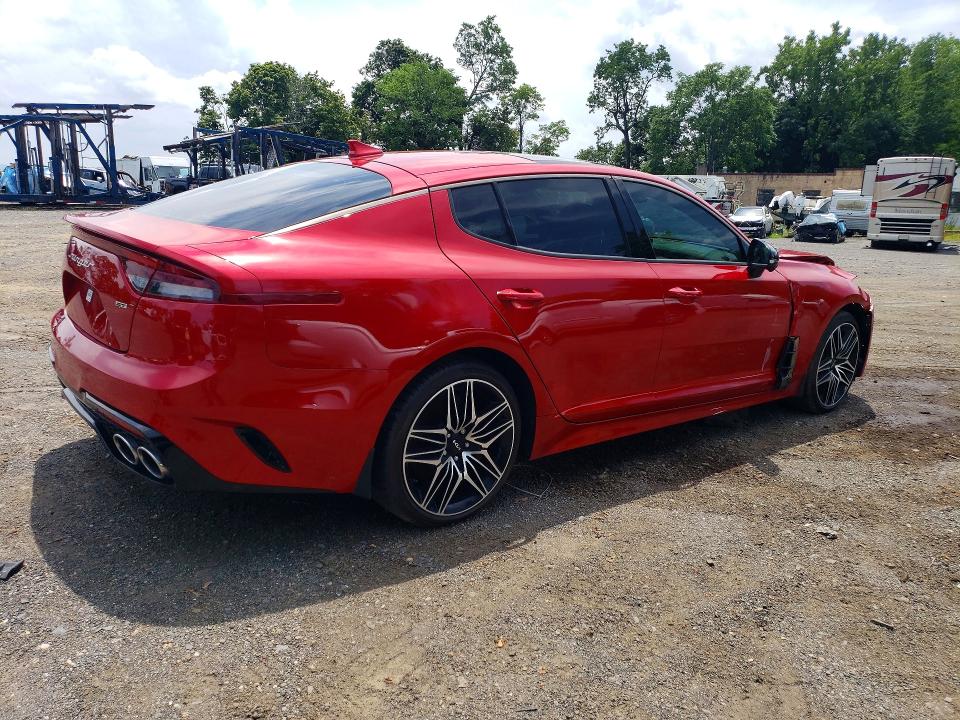 2023 Kia Stinger VIN KNAE55LCXP6130642 COPART salvage auction — FRONT END, Nj - Cert Of Title-Salvage, sold $9,800 on 2026-07-30 (photo 3)