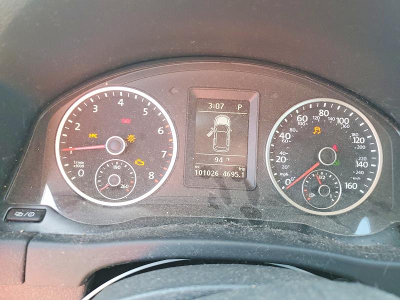 2014 Volkswagen Tiguan VIN WVGBV3AX8EW620473 COPART salvage auction — FRONT END, Salvage Title, sold $900 on 2026-08-05 (photo 9)