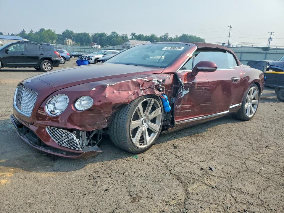 2016 Bentley Continental VIN SCBGU3ZA0GC055236 COPART salvage auction — SIDE, Pa - Certificate Of Salvage, sold $11,200 on 2026-07-24 (photo 1)