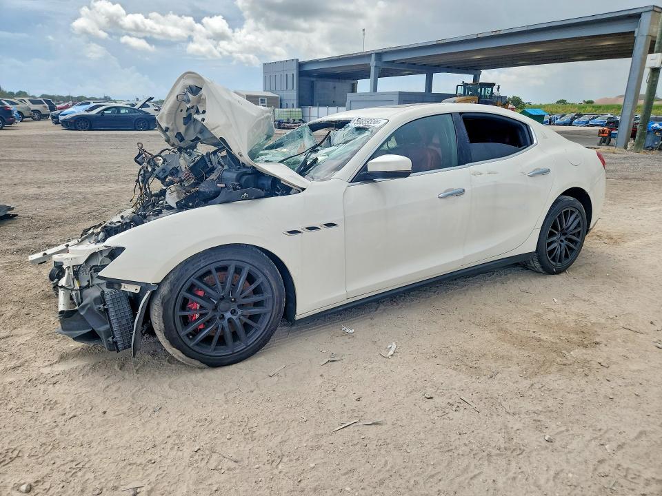 2017 Maserati Ghibli VIN ZAM57RTL1H1224147 COPART salvage auction — FRONT END, Fl - Cert Of Title Slvg Rebuildable, sold $2,900 on 2026-07-27 (photo 1)