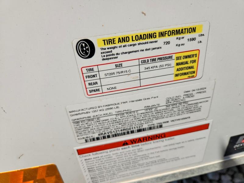 2024 Interstate Unknown VIN 4RAVS1214RG011127 COPART salvage auction — FRONT END, TN - CERTIFICATE OF TITLE (P), sold $3,000 on 2026-09-18 (photo 9)