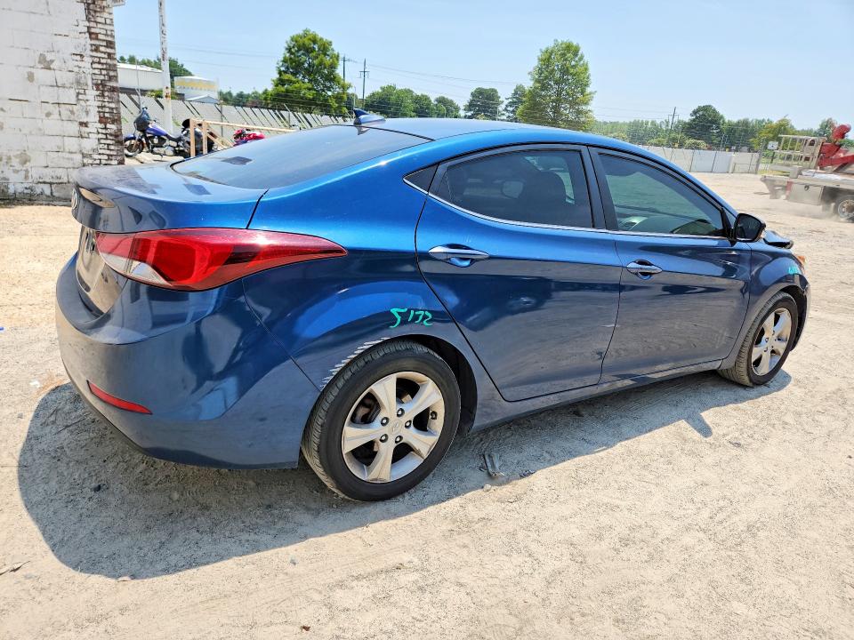 2016 Hyundai Elantra VIN KMHDH4AE8GU623148 COPART salvage auction — FRONT END, Md - Cert Of Salvage > 75% Damage, sold $250 on 2026-07-28 (photo 3)