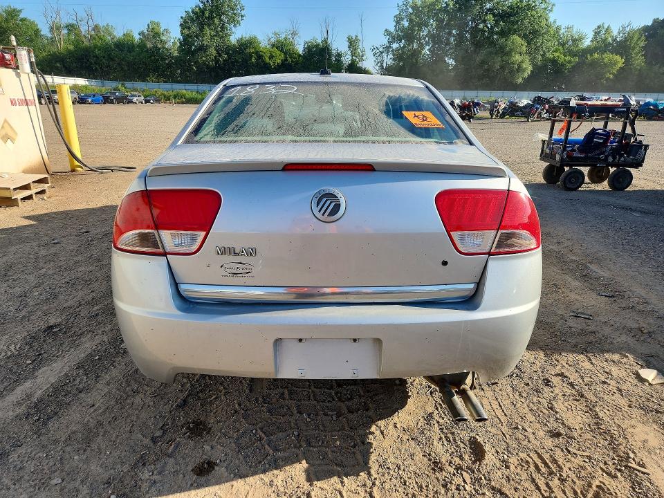 2010 Mercury Milan VIN 3MEHM0HA7AR601832 COPART salvage auction — FRONT END, MI - CERTIFICATE OF TITLE, sold $200 on 2026-09-09 (photo 6)