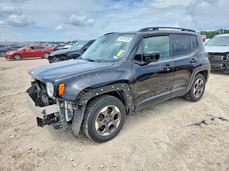 2015 Jeep Renegade VIN ZACCJABH0FPB62254 COPART salvage auction — FRONT END, TX - SALVAGE VEHICLE TITLE (P), sold $1,350 on 2026-07-31 (photo 1)