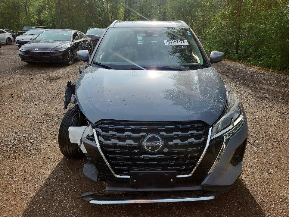 2025 Nissan Kicks VIN 3N1CP5CV3SL468746 COPART salvage auction — FRONT END, On - Permit No Brand - Unfit, sold $200 on 2026-07-30 (photo 5)