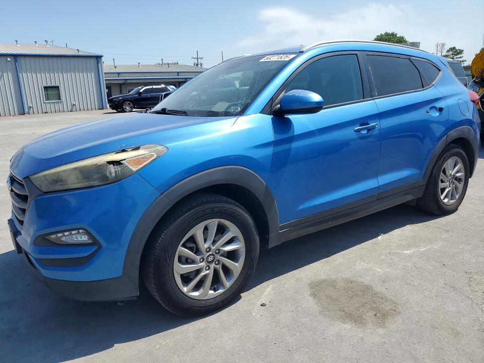 2016 Hyundai Tucson VIN KM8J33A45GU096432 COPART salvage auction — MINOR DENT/SCRATCHES, OK - CERT OF TITLE-REPOSSESSION (P), sold $700 on 2026-07-29 (photo 1)