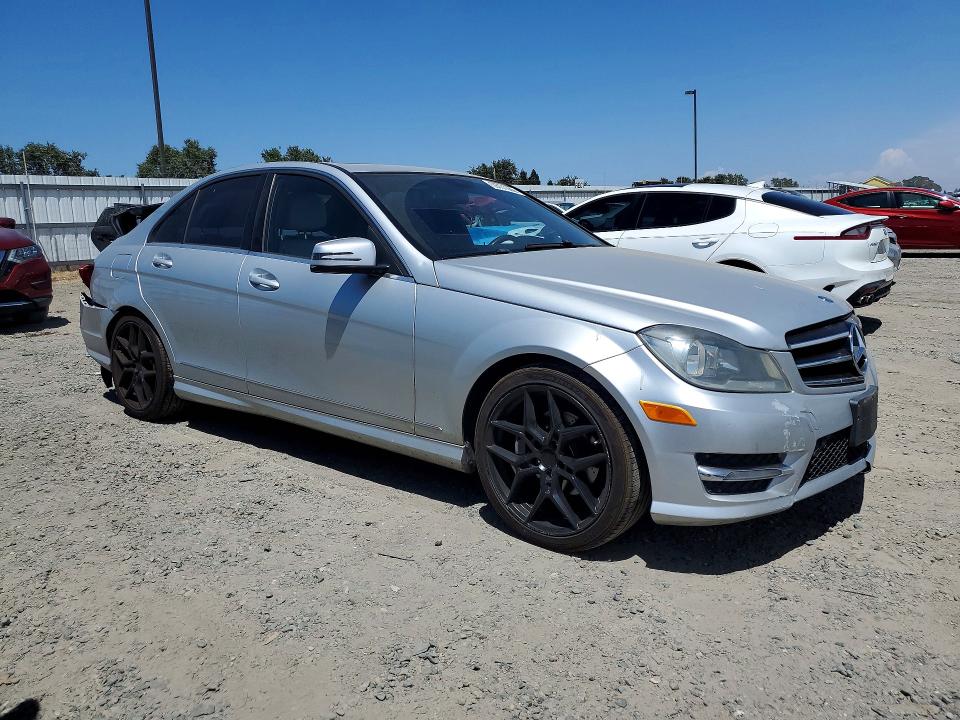 2014 Mercedes-benz C-klasse VIN WDDGF4HB3ER319654 COPART salvage auction — REAR END, Ca - Salvage Certificate, sold $1,200 on 2026-07-14 (photo 4)