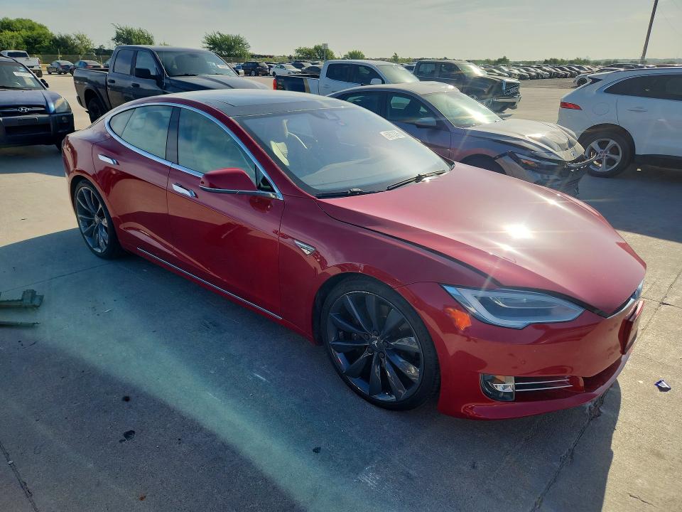 2016 Tesla Model s VIN 5YJSA1E2XGF156399 COPART salvage auction — SIDE, Salvage Title, sold $1,200 on 2026-07-30 (photo 4)