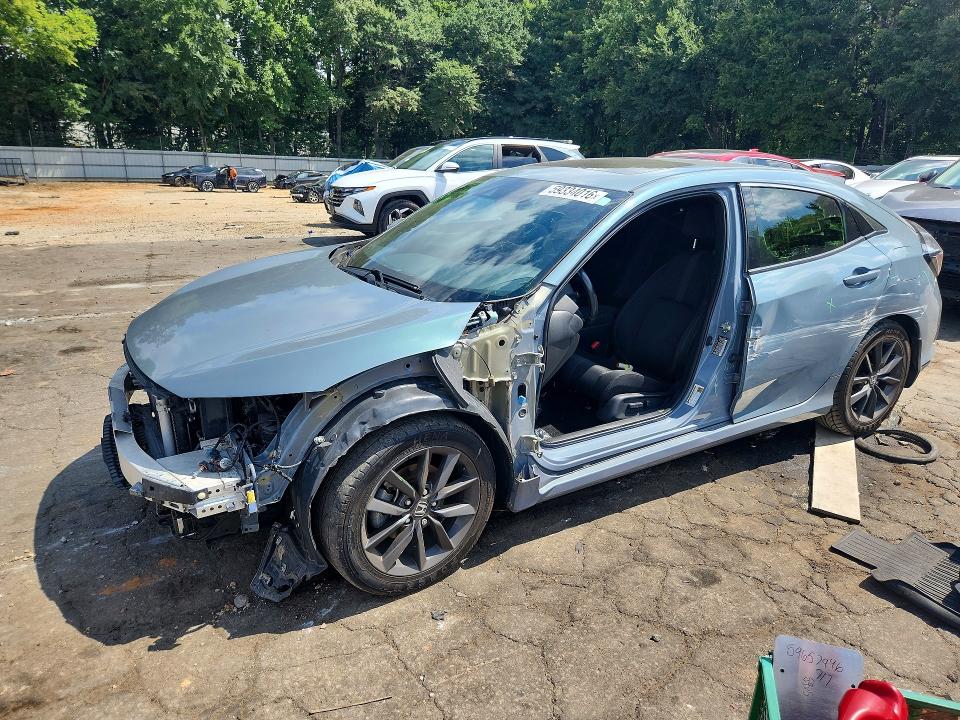 2021 Honda Civic VIN SHHFK7H62MU226648 COPART salvage auction — FRONT END, GA - CERT OF TITLE-SALVAGE (P), sold $7,300 on 2026-07-31 (photo 1)