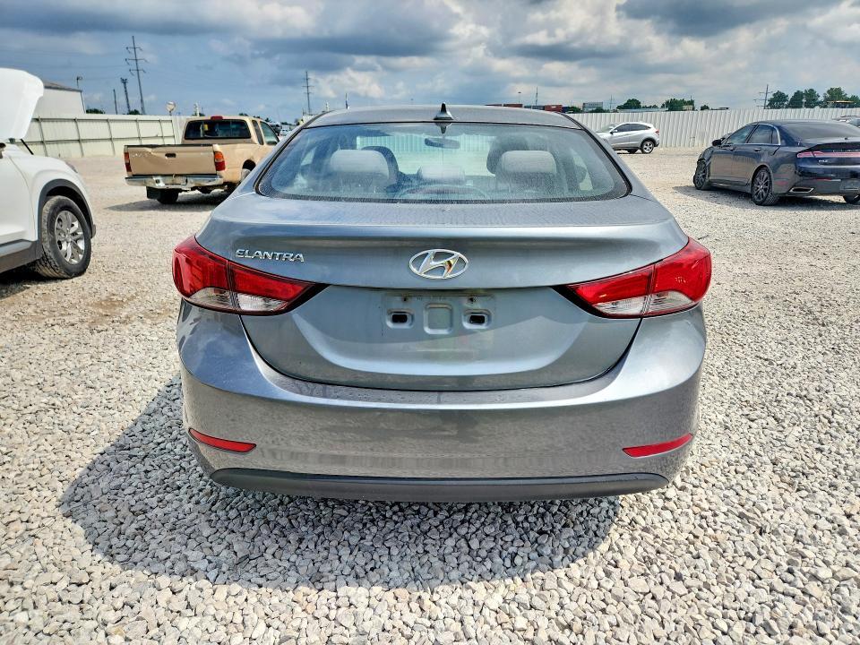 2016 Hyundai Elantra VIN KMHDH4AE1GU624738 COPART salvage auction — FRONT END, Oh - Cert Of Title-Rebuilt Salvage, sold $1,700 on 2026-07-31 (photo 6)