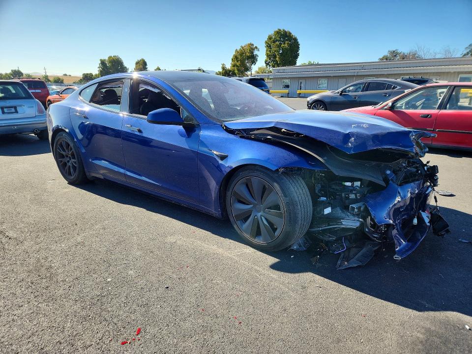 2023 Tesla Model s VIN 5YJSA1E57PF529330 COPART salvage auction — FRONT END, Ca - Salvage Certificate, sold $19,200 on 2026-07-20 (photo 4)
