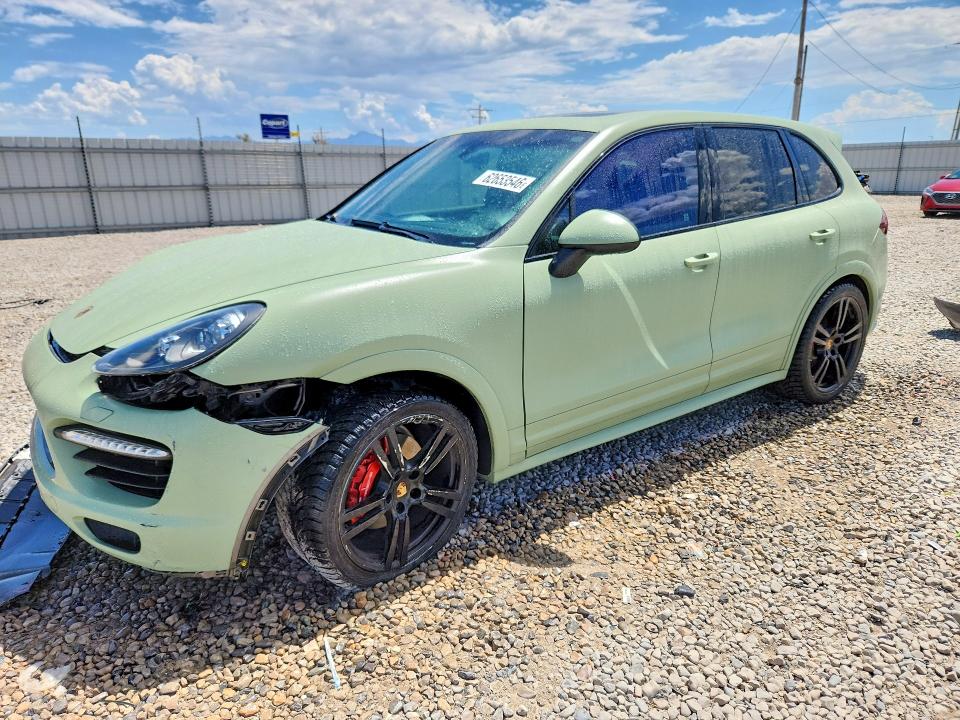 2014 Porsche Cayenne VIN WP1AD2A27ELA78087 COPART salvage auction — FRONT END, Ut - Salvage Certificate, sold $5,200 on 2026-08-28 (photo 1)