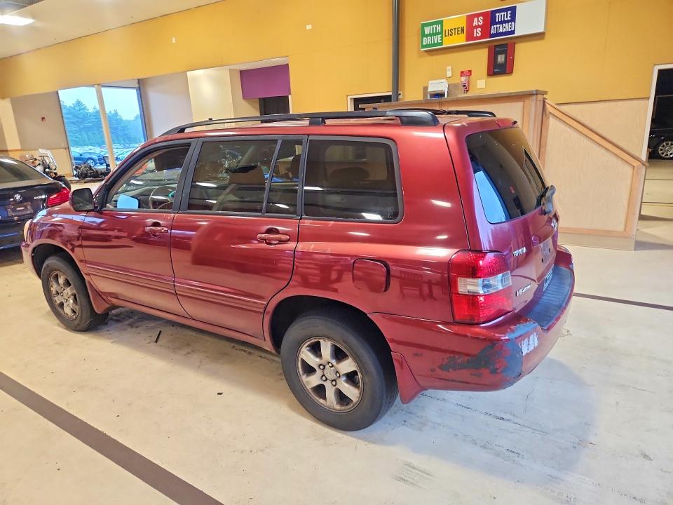2005 Toyota Highlander VIN JTEEP21A550115572 COPART salvage auction — REAR END, Ma - Cert Of Title-Salvage, sold $775 on 2026-07-28 (photo 2)