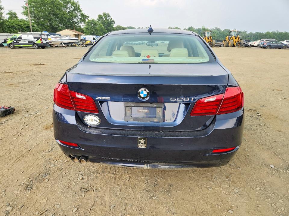 2015 BMW 5er VIN WBA5A7C55FD627844 COPART salvage auction — WATER/FLOOD, Nj - Cert Of Title-Salvage Flood, sold $1,150 on 2026-08-12 (photo 6)