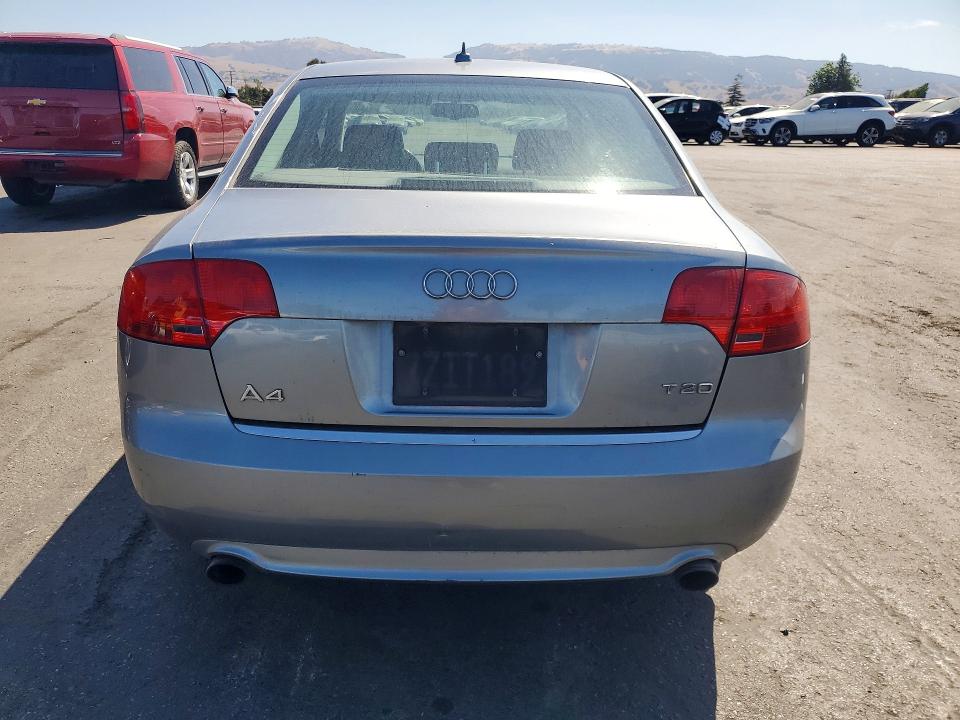 2008 Audi A4 VIN WAUAF78E58A120925 COPART salvage auction — FRONT END, CA - SALVAGE CERTIFICATE, sold $500 on 2026-07-14 (photo 6)