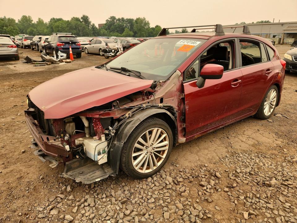 2012 Subaru Impreza VIN JF1GPAD62CH233825 COPART salvage auction — FRONT END, CT - CERT OF TITLE-SALVAGE, sold $450 on 2026-07-28 (photo 1)