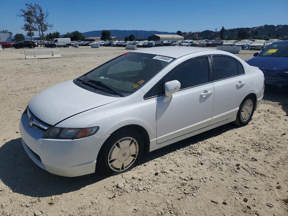 2008 Honda Civic hybrid VIN JHMFA36288S019640 COPART salvage auction — SIDE, Ca - Dis/Dlr/Exp Only Clean Title, sold $500 on 2026-07-16 (photo 1)