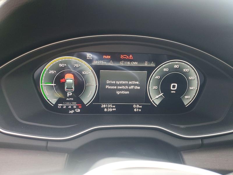 2021 Audi Q5 VIN WA1E2AFY8M2035683 COPART salvage auction — FRONT END, CA - SALVAGE CERTIFICATE, sold $17,200 on 2026-07-21 (photo 9)