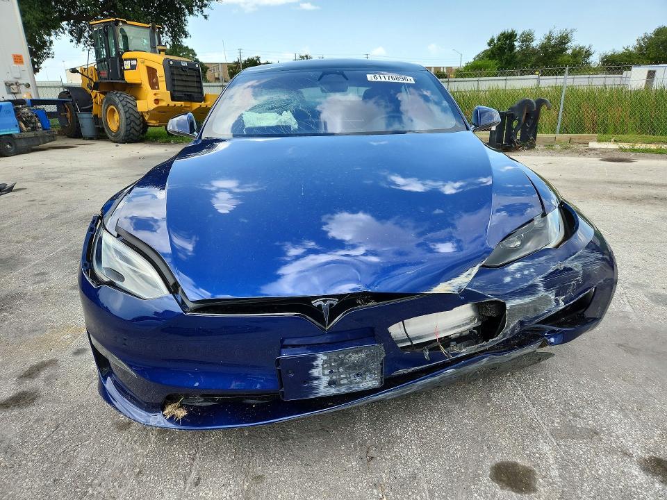 2024 Tesla Model s VIN 5YJSA1E50RF538583 COPART salvage auction — FRONT END, Fl - Certificate Of Destruction, sold $15,500 on 2026-09-01 (photo 5)