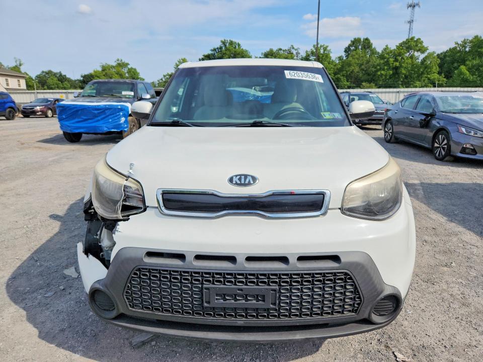2014 Kia Soul VIN KNDJP3A53E7042656 COPART salvage auction — FRONT END, Pa - Certificate Of Salvage, sold $625 on 2026-07-30 (photo 5)