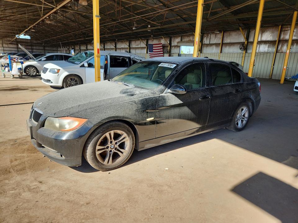 2008 BMW 3 series VIN WBAVC73508KP37113 COPART salvage auction — MINOR DENT/SCRATCHES, AZ - CERTIFICATE OF TITLE (P), sold $500 on 2026-07-22 (photo 1)