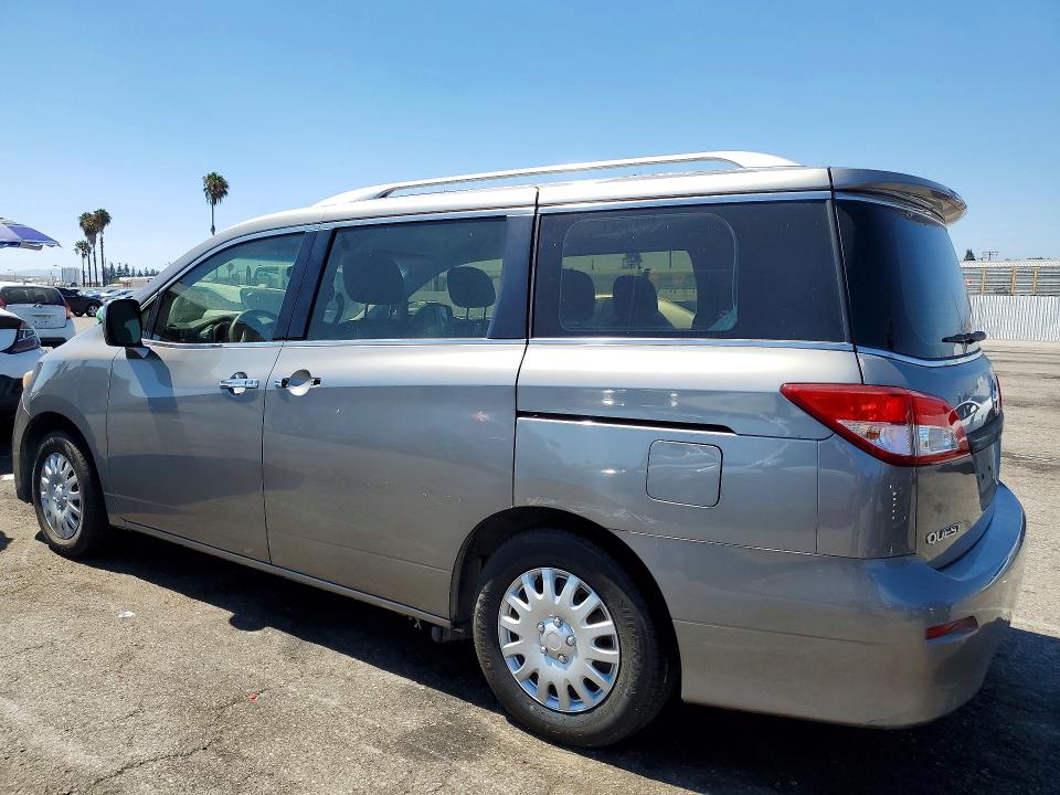 2013 Nissan Quest VIN JN8AE2KP8D9071416 COPART salvage auction — MECHANICAL, Ca - Dis/Dlr/Exp Only Clean Title, sold $400 on 2026-07-28 (photo 2)